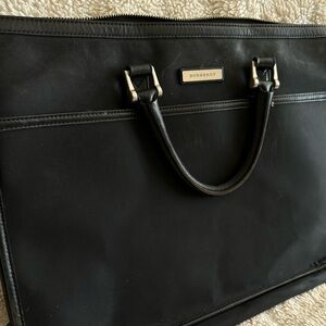 Burberry Black Laptop Case with Silver Hardware